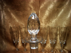 Set lichior cristal Bohemia, colectie, cadou, vintage foto