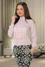 Bluza eleganta roz pudra foto