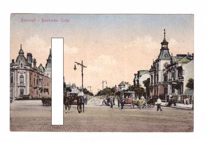 CP Bucuresti - Bulevardul Coltei, 1900, animata, necirculata