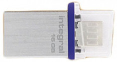 Stick USB Integral Micro Fusion 16GB USB 2.0 (Gri) foto