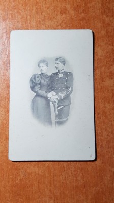 fotografie originala regina maria si regele ferdinad -cartonata foto