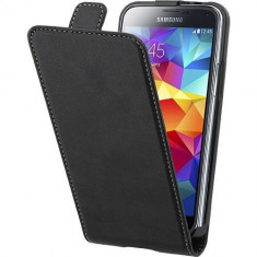 Husa Flip Cover Muvit MUSLI0496 Slim Black pentru Samsung Galaxy S5 Mini foto