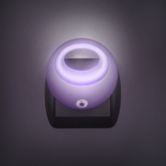 Lampa de veghe cu LED si senzor de lumina- violet Brico DecoHome foto