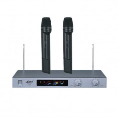 Set 2 microfoane wireless LWM-1612B, emisie FM foto