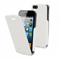 Flip cover Muvit Mussl0043 alb pentru Apple iPhone 5 foto