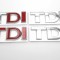 Accesoriu auto TDI metal sticker VW autoadeziv
