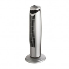 Ventilator tip stalp, 3 viteze, 55W, timer, telecomanda, 77 cm, gri foto