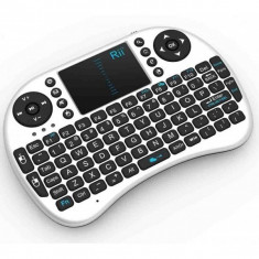 Mini tastatura wireless, cu touchpad, pentru smart tv xbox, ps, pc, notebook , alb rii Digital Media foto