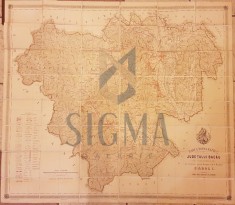 HARTA TOPOGRAFICA A JUDETULUI BACAU, in timpul Domniei lui CAROL I , Institutul Geografic al Armatei, 1897 foto