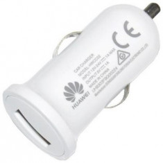 Incarcator Auto HUAWEI, 1xUSB, 1.0A, Alb foto