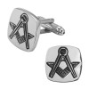 Butoni metalici tematici simbol masonic + ambalaj cadou, Inox
