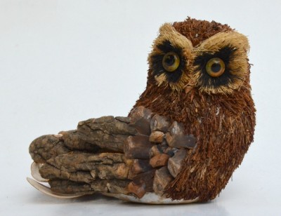 Bufnita realizata manual din fibre naturale - handmade foto