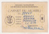 Bnk div AFR Prahova - Carnet de membru - 1970-1974, Romania de la 1950, Documente