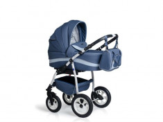 Carucior Copii 3 In 1 Mykids Germany Blue Inchis foto