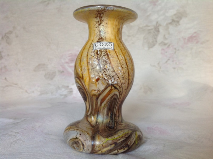 LICHIDARE! Vaza sticla Gozo Malta, colectia Stone -