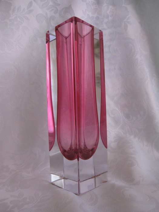 VAZA CRISTAL COLORAT MURANO MODEL SOMMERSO 20 CM foto mare VAZA CRISTAL COLORAT MURANO MODEL SOMMERSO 20 CM foto mare