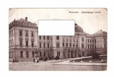 CP Cluj - Palatul Justitiei, 1918, animata, circulata foto