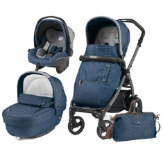 Carucior 3 In 1, Peg Perego, Book Plus 51 S, Black, Completo Elite Urban Denim foto