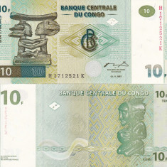 CONGO 10 francs 1997 UNC!!!