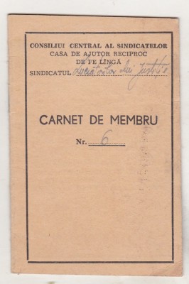 bnk div CCS CAR - carnet de membru 1965 foto