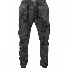 Camo Cargo Jogging Pants Urban Classics gri-camuflaj foto