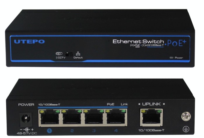 Switch PoE+ 5 porturi 10/100Base-T,pentru sisteme de supraveghere. foto mare Switch PoE+ 5 porturi 10/100Base-T,pentru sisteme de supraveghere. foto mare