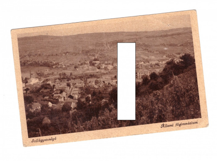 CP Simleu Silvaniei - Panorama, ocupatia maghiara, 1944, circulata
