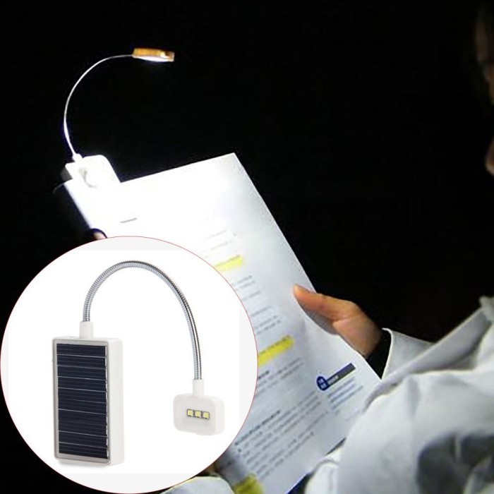Lampa LED portabila pentru citit, incarcare solara, lumina ajustabila, Lixada foto mare Lampa LED portabila pentru citit, incarcare solara, lumina ajustabila, Lixada foto mare