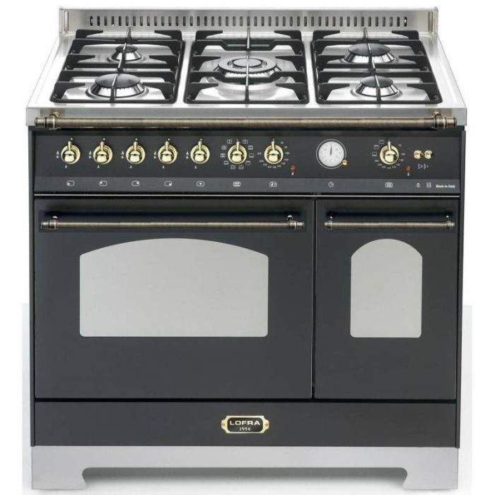 Aragaz Lofra Dolcevita RNMD96MFTE/CI Gaz 5 arzatoare Grill Rotisor Timer Cuptor dublu Negru foto mare Aragaz Lofra Dolcevita RNMD96MFTE/CI Gaz 5 arzatoare Grill Rotisor Timer Cuptor dublu Negru foto mare