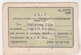 Bnk div ASIT 1956 - legitimatie - timbrat 1957-1958, Romania de la 1950, Documente