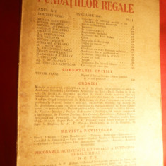 Revista Fundatiilor Regale ian. 1945 ,cu D.Gusti ,Monica Lovinescu ,E.Craciun