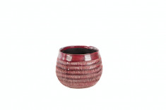 Set 4 ghivece ceramice Atmosphere Earth Red, O 17 cm foto