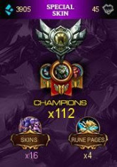 Cont de League of Legends (lol) 112 campioni, 16 skinuri, silver 2, honor level2 foto