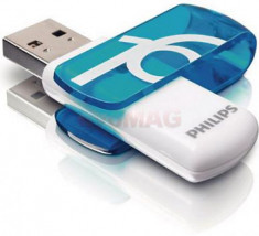 Stick USB Philips Vivid Edition FM16FD05B/10, 16GB, USB 2.0 (Albastru) foto