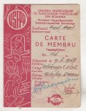 Bnk div USFPR - carte de membru - 1947, Romania 1900 - 1950, Documente