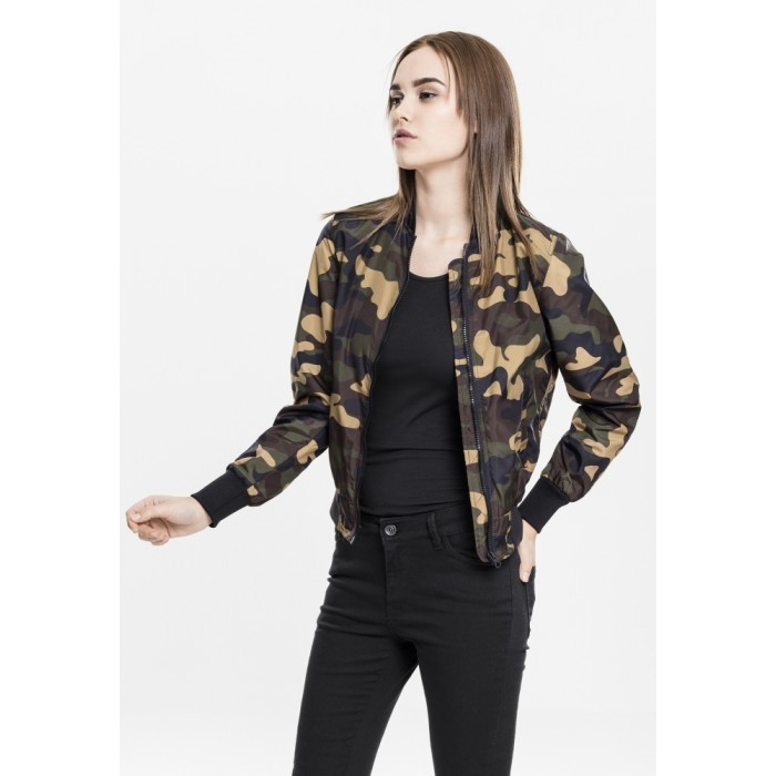 Jacheta Dama Light Bomber Camo Urban Classics camuflaj foto mare Jacheta Dama Light Bomber Camo Urban Classics camuflaj foto mare