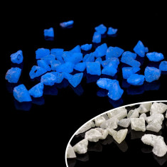 Pietricele fosforescente decorative glow care lumineaza albastru, granulatie 15 mm foto