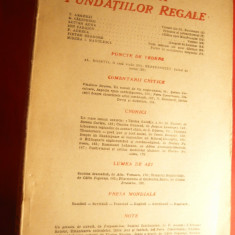 Revista Fundatiilor Regale dec. 1946 ,cu T.Arghezi ,I.Caraion ,F.Aderca,Al.Roset