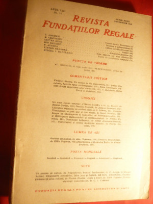Revista Fundatiilor Regale dec. 1946 ,cu T.Arghezi ,I.Caraion ,F.Aderca,Al.Roset foto
