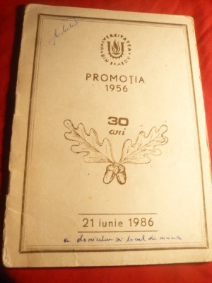 Carnet Aniversar 30 Ani de la absolvire Universitatea Brasov-Silvicultura foto