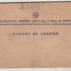 bnk div CCFS - Carnet arbitru fotbal - 1960