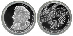 Germania moneda argint 10 euro 2006 - Mozart - UNC in capsula foto