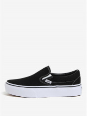 Pantofi negri slip-on cu platforma VANS Classic foto