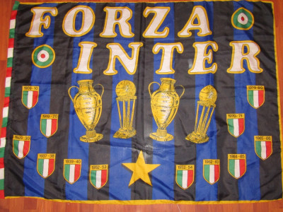 Steag fotbal - INTERNAZIONALE MILANO (dimensiuni mari 132x95 cm) foto