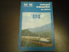 Mersul trenurilor de calatori - 3 iunie 1984 - 1 iunie 1985, 224 pag, harta foto