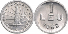 Moneda 1 leu 1952 RARA foto