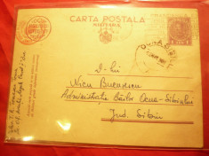 Carte Postala Militara cu marca fixa 1 leu Carol II ,cu stamp. Unit.Aviatie 1939 foto