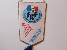 Fanion fotbal ROMANIA - URSS (Campionatul Mondial Italia`90 - 09.06.1990) foto