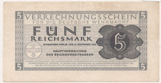 GERMANIA 5 Reichsmark MARCI 1944 XF foto