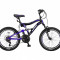 Bicicleta copii UMIT Albatros , culoare albastru/negru, full suspensie , roata 2PB Cod:20570000002